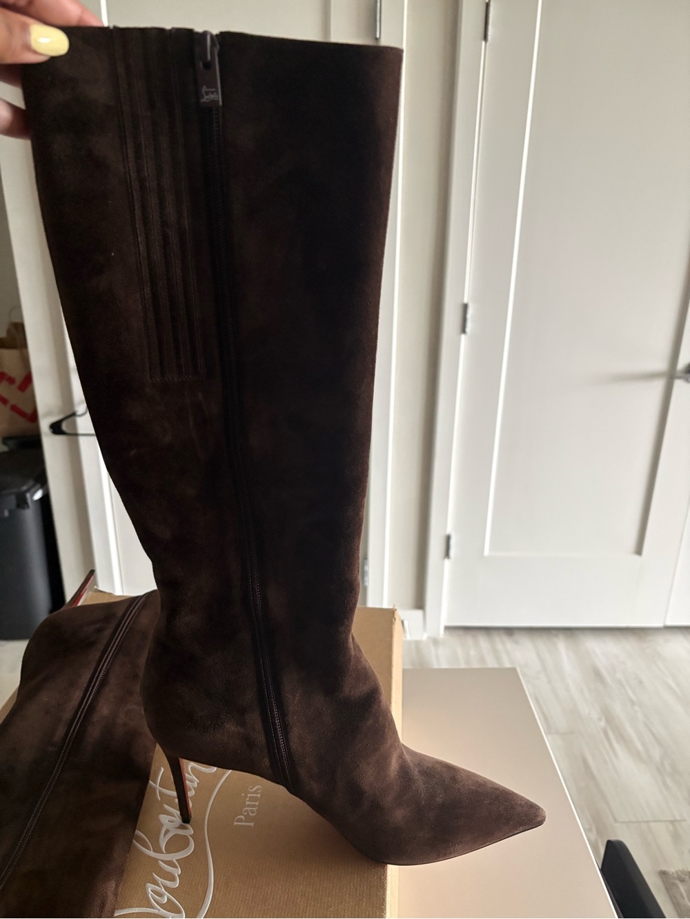 Christian Louboutin Brown Suede Boots (Box Label)